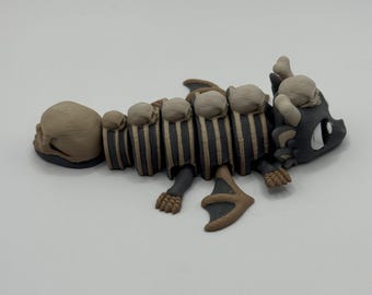Dragão Crânio Articulado - Dragão Crânio Flexível e Ovo - Presente Anti-Stress Impresso em 3D e Articulado