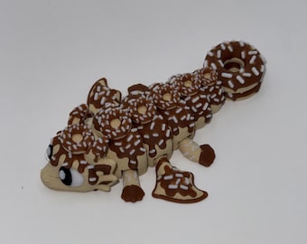 Dragão Donut Articulado - Dragão Donut Flexível e Ovo - Presente Anti-Stress Impresso em 3D e Articulado
