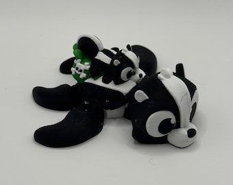 Tartaruga Gambá Articulada - Tartaruga Gambá Flexível - Presente de Animal Impresso em 3D com Posições