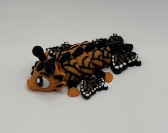 Dragão Borboleta Articulado - Dragão Borboleta Flexível com Ovo - Presente Anti-Stress Impresso em 3D e Articulado