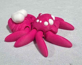 Aranha de Coração Articulada - Aranha de Coração Flexível para o Dia dos Namorados - Presente Anti-Stress Impresso em 3D e Articulado