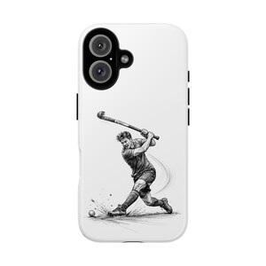 Phone case, Male Hockey Player Tomahawk Sketch,  Tough case