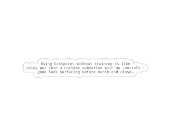 Costpoint without training sticker