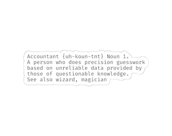 Accountant definition sticker