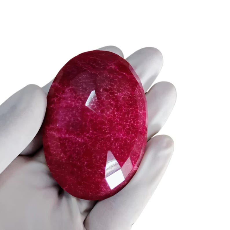 Buy 300-400CT Red Ruby Loose Gemstone Oval Shape Natural Untreated ...
