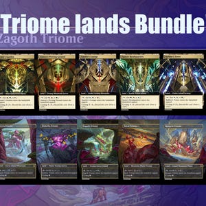 Magic The Gathering Proxy Set – EDH Lands Bundle Triome Lands Bundle