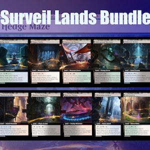 Magic The Gathering Proxy Set – EDH Lands Bundle Surveil Lands Bundle