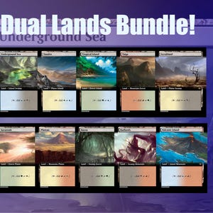 Magic The Gathering Proxy Set – EDH Lands Bundle Dual Lands Bundle