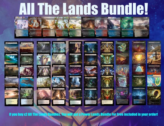 Magic The Gathering Proxy Set – EDH Lands Bundle