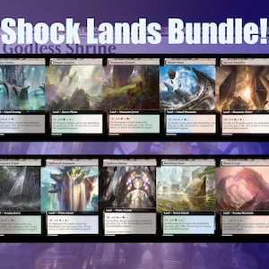 Magic The Gathering Proxy Set – EDH Lands Bundle Shock Lands Bundle