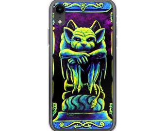 Gargoyle iPhone Case: Goth Psychedelic Art, All Sizes