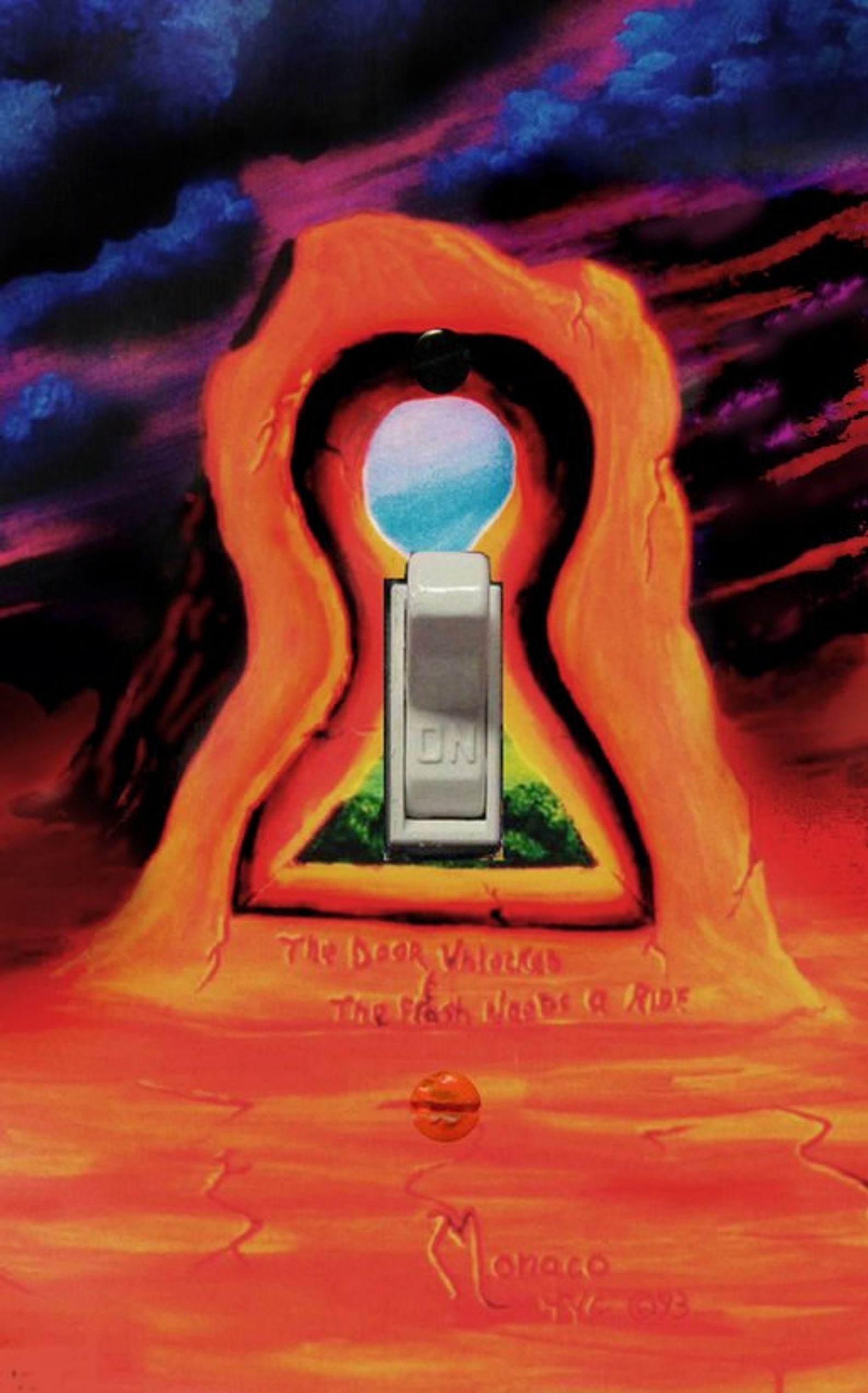 Blacklight UV Light Switch Cover Plate Trippy Surreal Keyhole Etsy