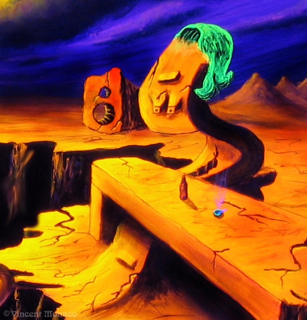 Vintage 90's UV Blacklight Poster for Cool Hippie Trippy