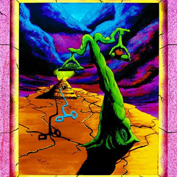 Blacklight Vintage 1990s UV Retro Poster for Cool Hippie Room Wall Decor of Psychedelic Trippy Surreal Art by Vincent Monaco Painting