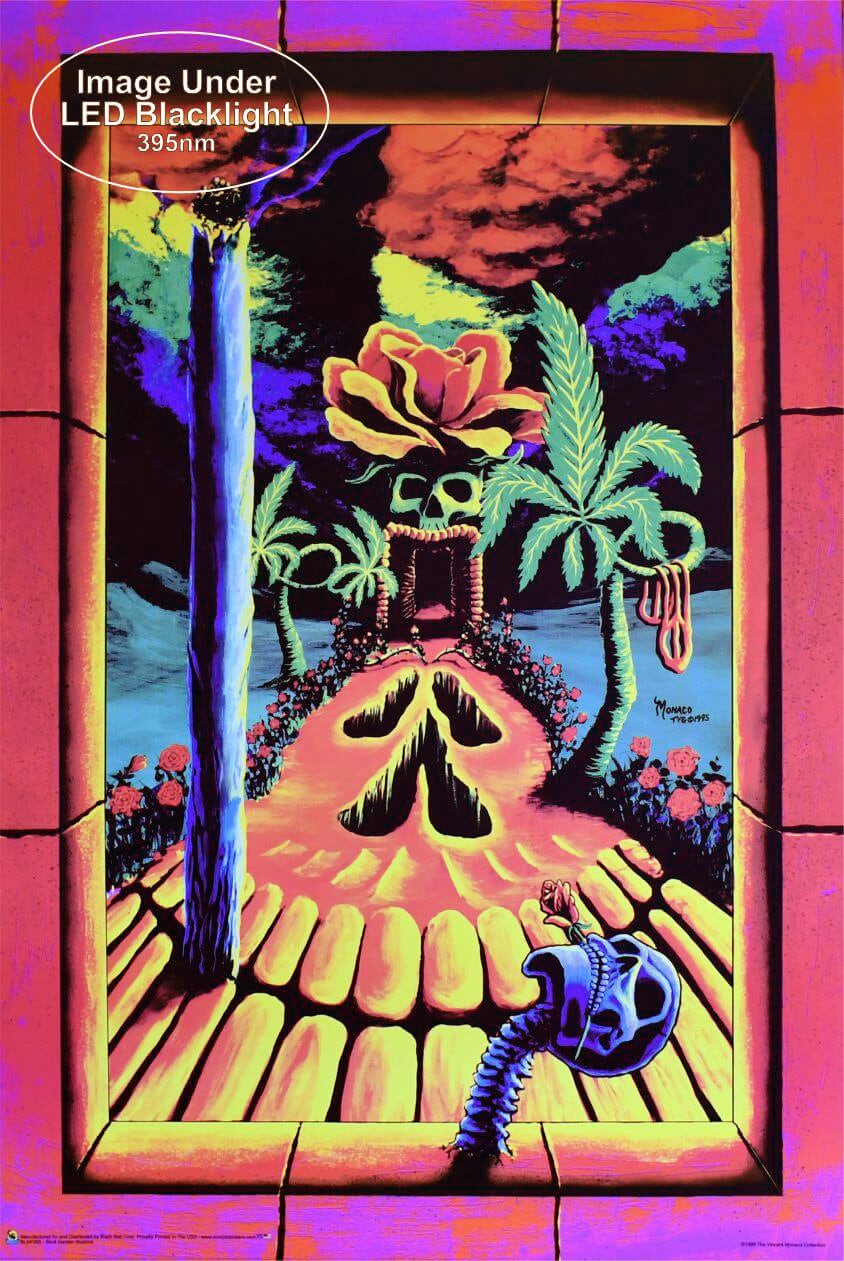 Vintage 1990's Blacklight Poster for UV Stoner Cool Trippy
