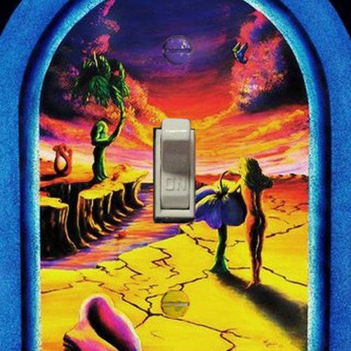Blacklight UV Light Switch Cover Plate Trippy Psychedelic Etsy