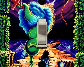 Trippy Light Switch Cover: Psychedelic Spiritual Art by Vincent Monaco