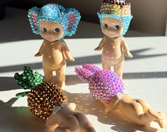 Figura deslumbrante auténtica de Sonny Angel en caja ciega / Colección de diamantes de imitación hecha a mano