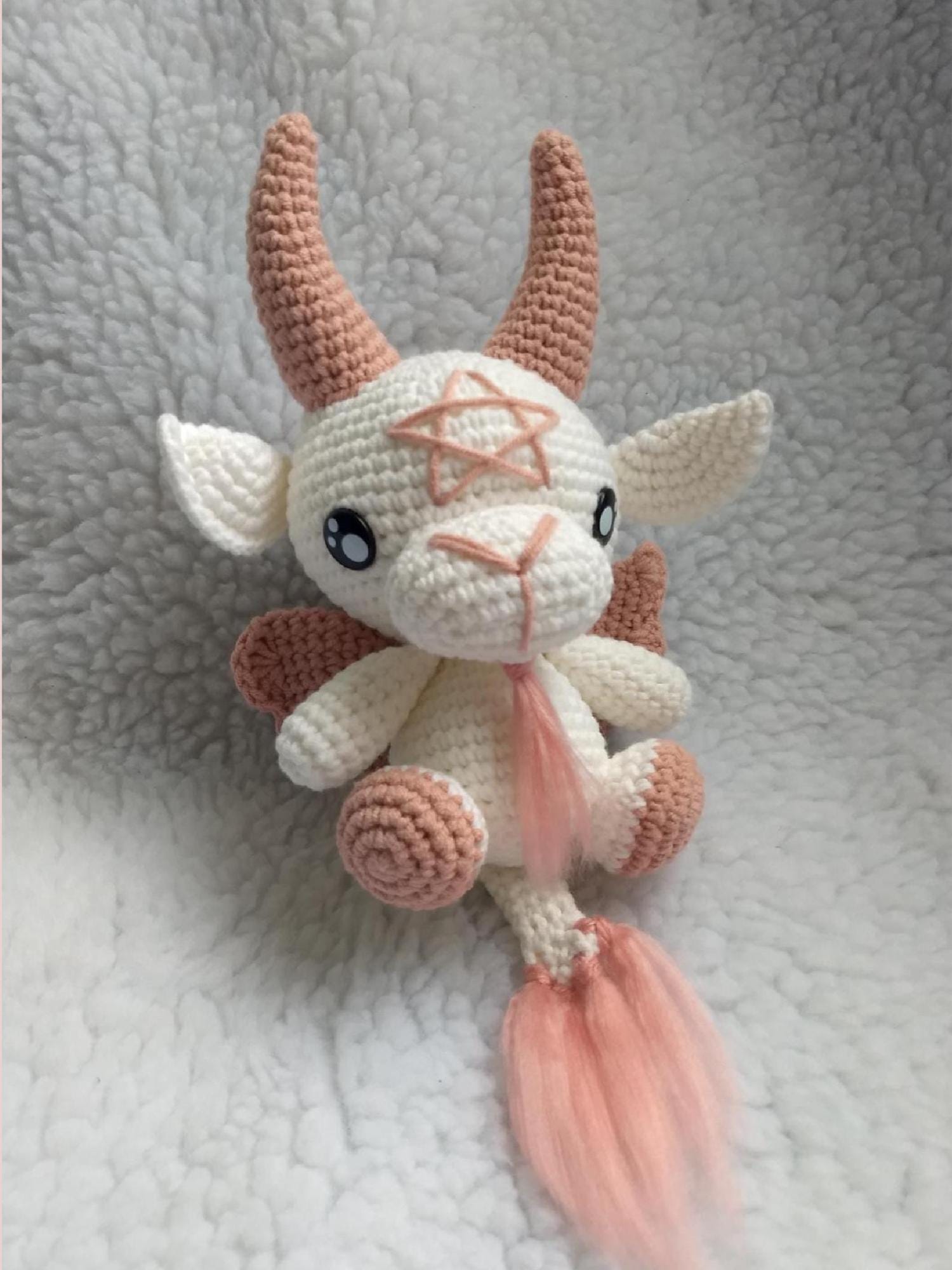 21 Baphomet Crochet Patterns for Cute, Creepy Amigurumi Fans 11 Baphomet Amigurumi Occult Plush Doll