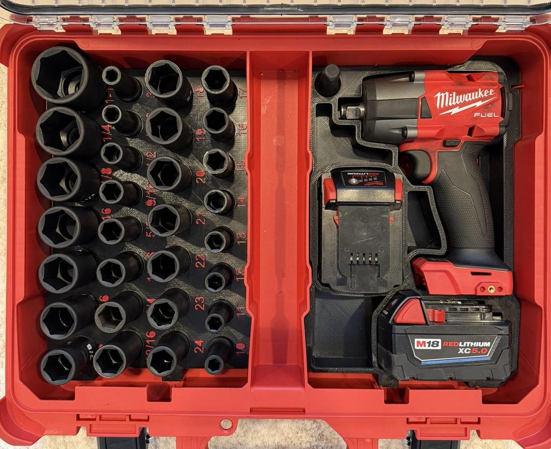 Stall R. Impact Inserts Milwaukee Packout Sockets and 1/2 Impact Inserts (digital File) - Etsy