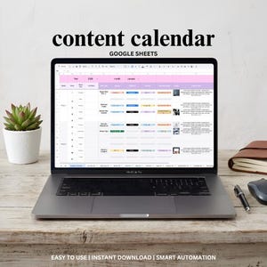 Social Media content calendar, Content Planning Spreadsheet, Content Calendar Template, Monthly content calendar Google Sheets