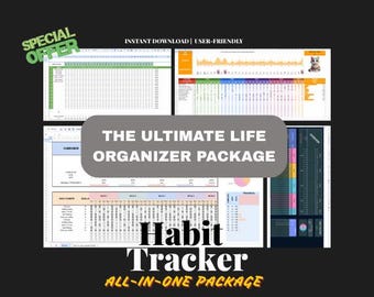 Ultimate Habit Tracker | Excel & Google Sheets Planner (Digital Download)