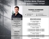 Lebenslauf & Bewerbungsvorlage deutsch Word