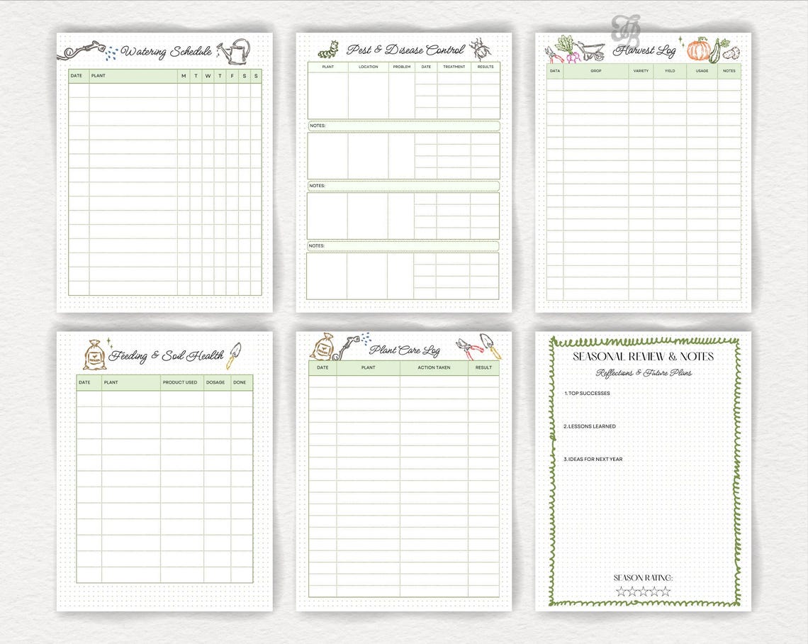 Garden Journal Printable & Editable Canva Template, Garden Planner 2026 ...