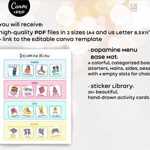 Kids Dopamine Menu Printable, ADHD Planner, Daily Routine Chart ...