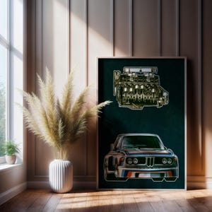 BMW Motorsport BMW 3.0 CSL Batmobile Vintage Wall Art