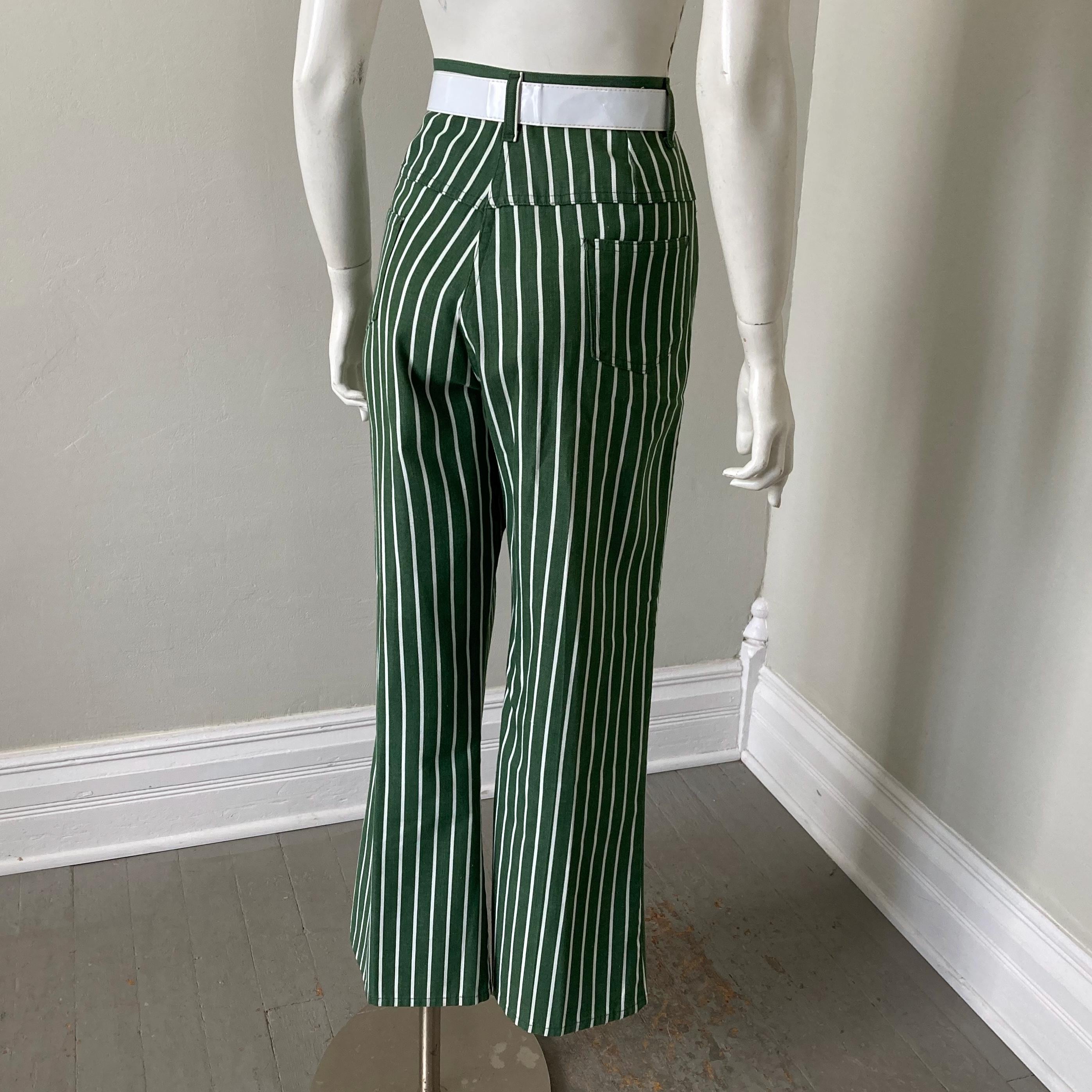 Striped 70s Denim Pants - Etsy
