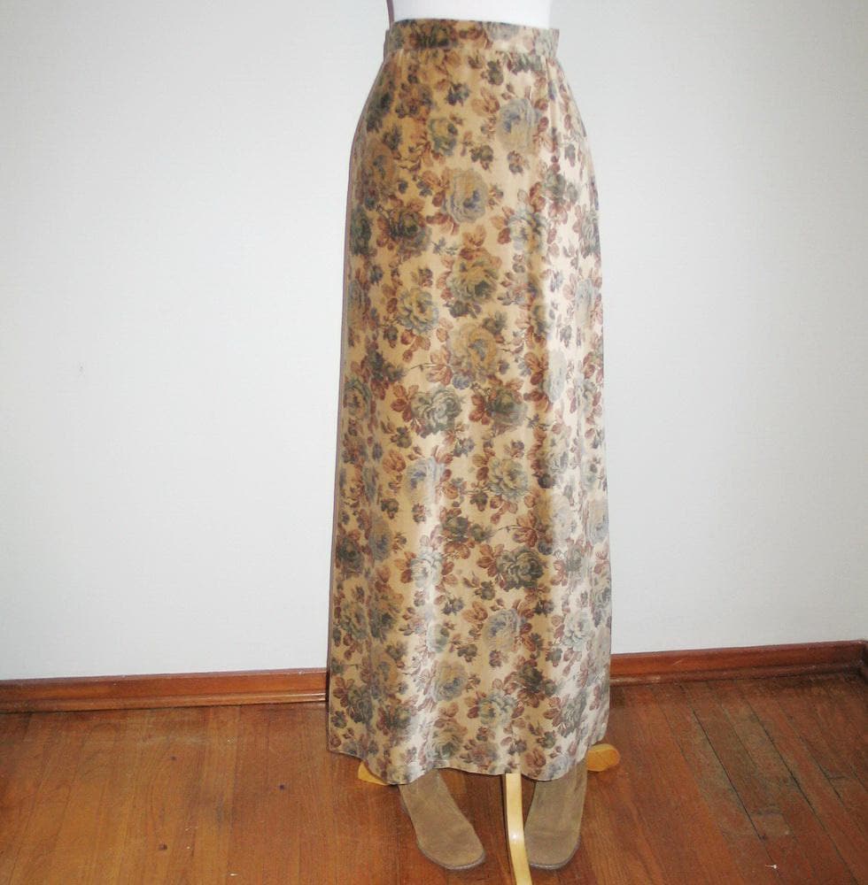 【8/17まで値下げ】70s flower pattern long skirt vintage 70s flower pattern long skirt