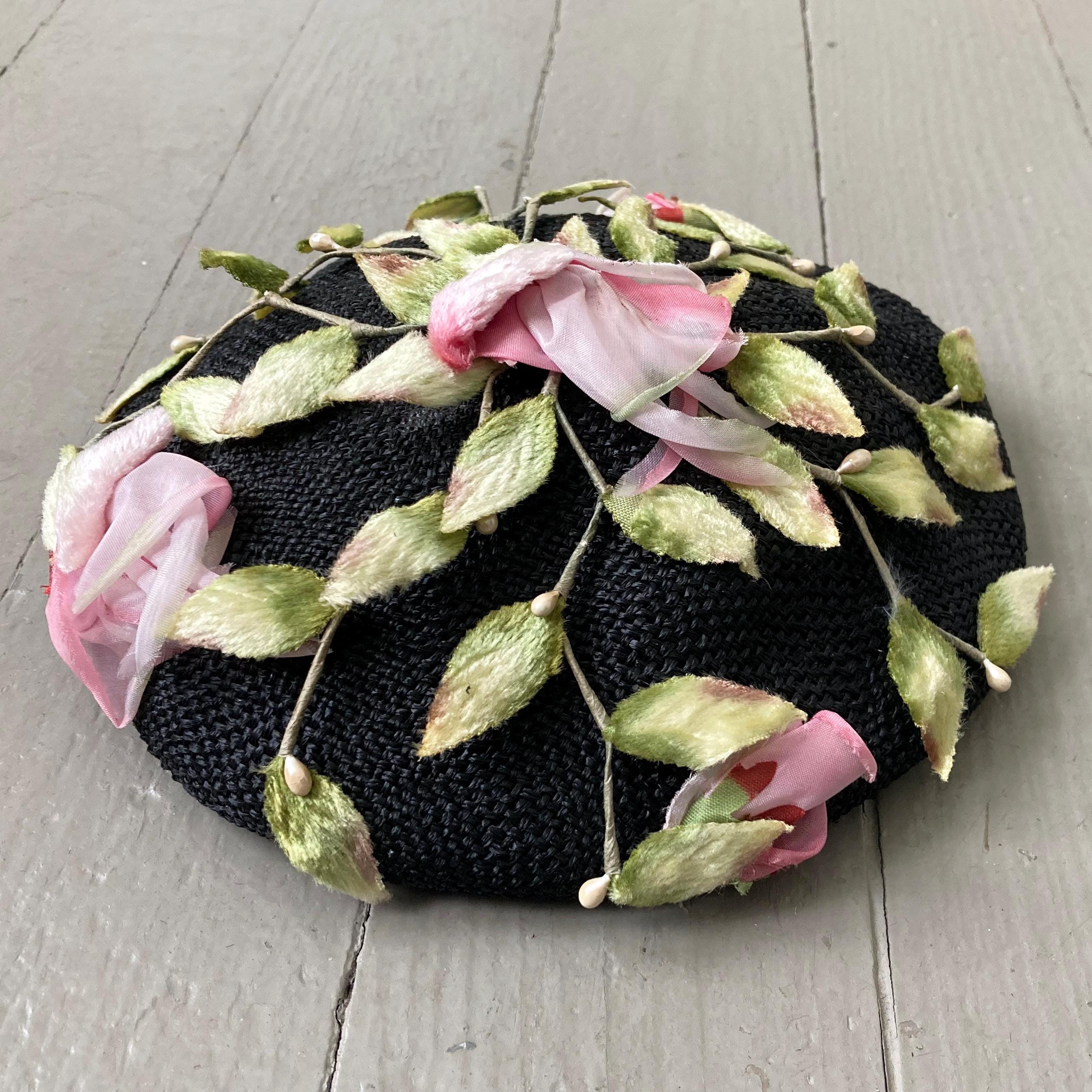 50s Pink Flower Hat - Etsy