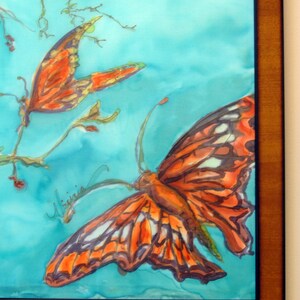 ORIGINAL COLORFUL BUTTERFLY Painting Dye on Silk Titled - Etsy