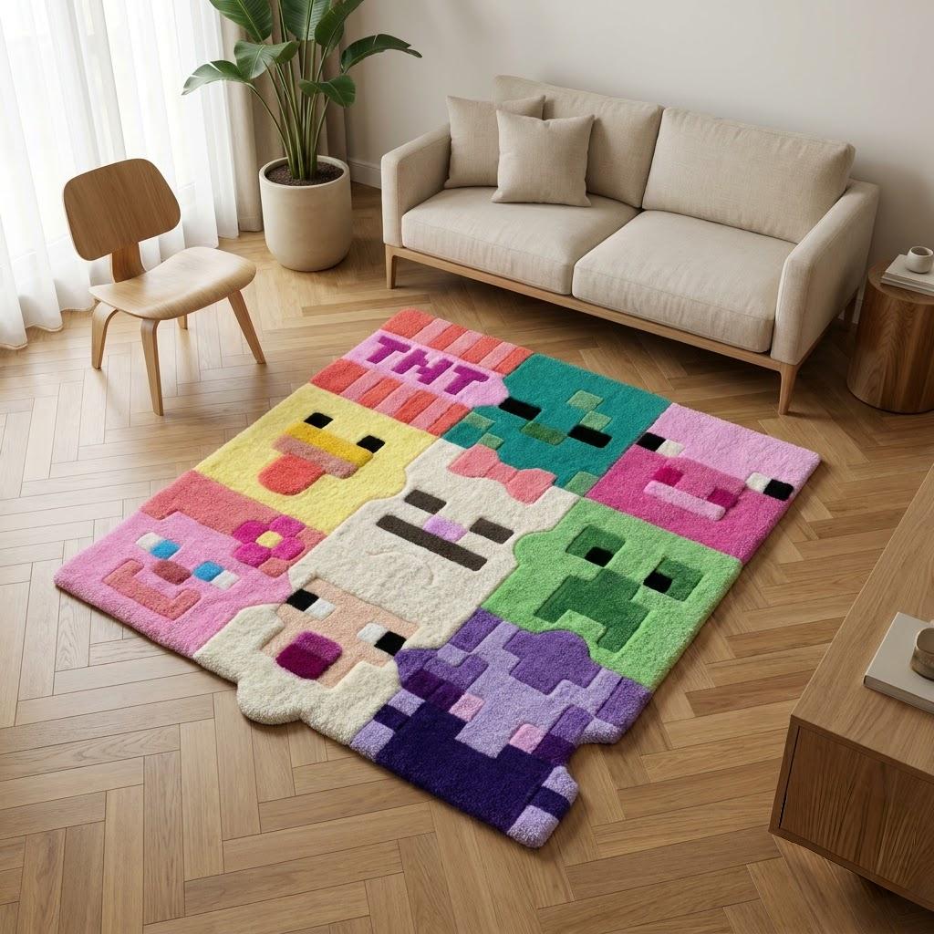 Tufted Rug Pixel Heart - Etsy