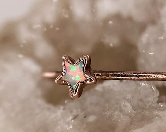 Star Opal copper ring / whimsical jewelry / electroformed ring / unique handmade piece / gift for her