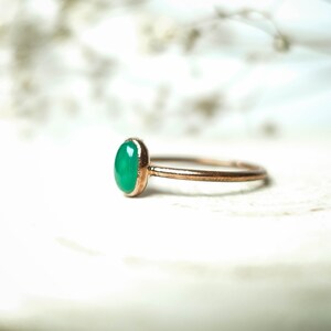 Green Onyx copper ring / natural gemstone/ Handmade organic jewelry / unique piece / image 8