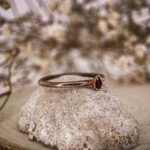 Red garnet copper ring / natural Pear faceted gemstone / Birthstone ring / festival / unique handmade gift image 8