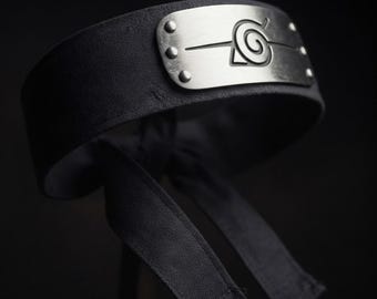 Konoha Naruto Headband – Leaf Village Shinobi Cosplay Accessory, Anime Ninja Forehead Protector, Naruto Costume Prop
