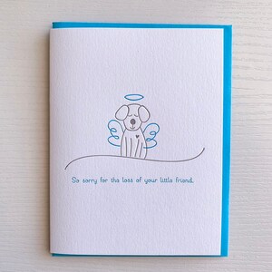 Tarjeta de simpatía del perro - Tarjeta de condolencia del perro - Tarjeta de simpatía de la mascota de tipografía