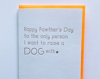 Fathers Day Card from dog, Funny card for dog dad, Pawther’s Day Card, Dog Dad gift