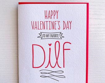 Funny Valentines Day Card, Naughty Valentines Day Card for Husband, Boyfriend Card - DILF Card, Funny Valentine’s gift for him