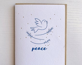 Holiday Cards - Peace Holiday Cards - Letterpress Holiday Cards - Dove Holiday Cards - Peace on Earth Holiday Cards - Bulk Holidays Cards