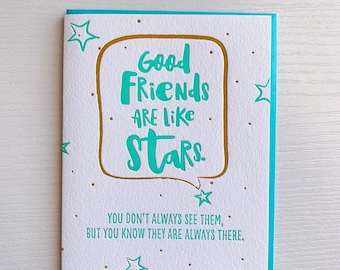 Friendship Card, Thinking of You Card for best friend, social distancing card, long distance card