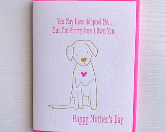 Mother's Day card from Dog - Card from Dog - funny Mother's Day card - Fur Mom Card Dog Mother's Day Card