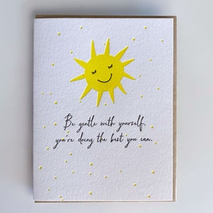 Ermutigungskarte, Freundschaftskarte, Denke an Dich Karte, Sei sanft mit dir selbst, Gütekarte, Empathie Karte, Just Because Card