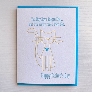 Carte de fête des pères de carte papa chat, carte papa chat drôle - carte fête des pères drôle DeLuce Design