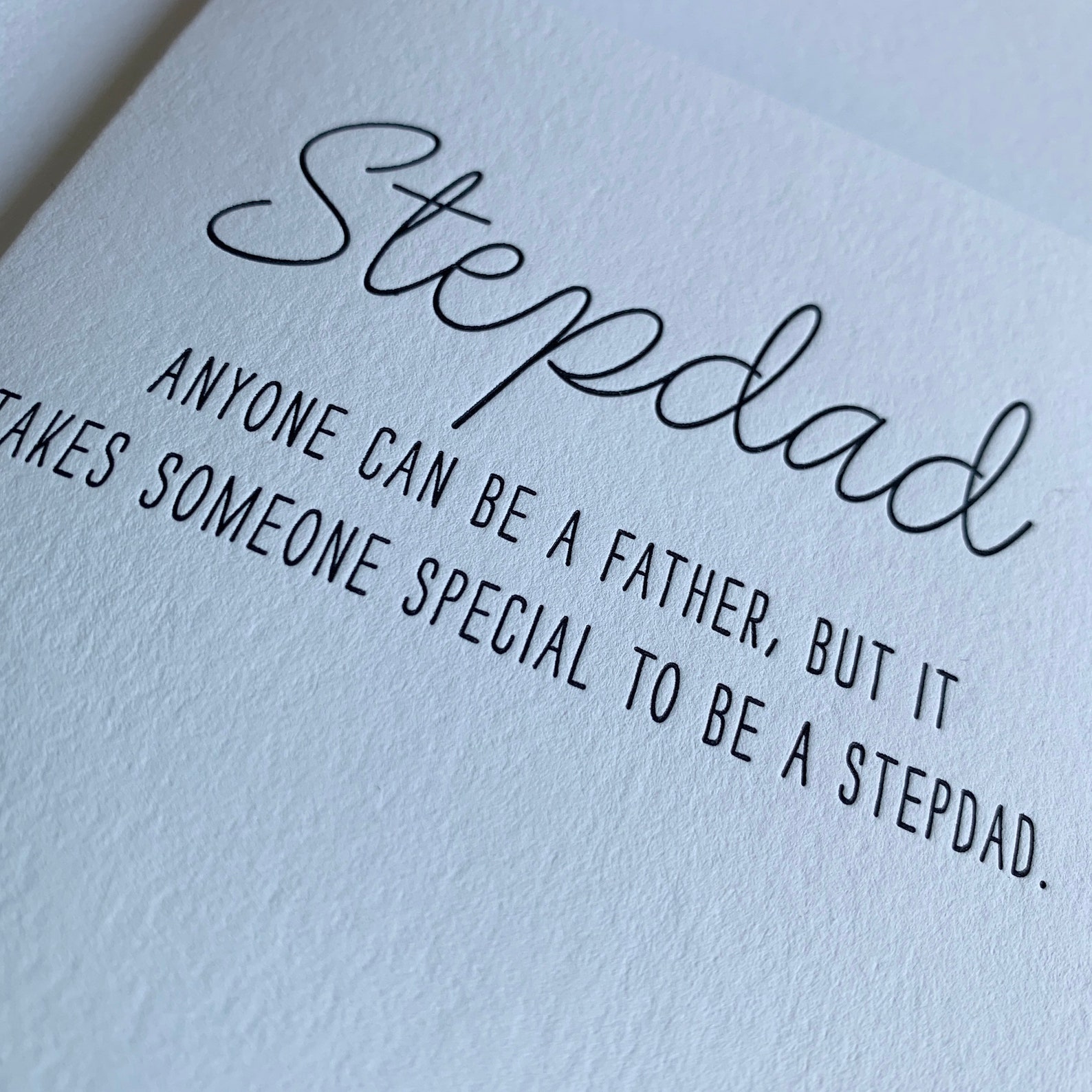 Step Dad Card, Stepfather Father's Day Card. Happy Fathers Day Card for ...