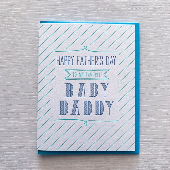 fathers day card from wife baby daddy fathers day card card for husband fathers day card from wife letterpress fathers day card a fathers day card