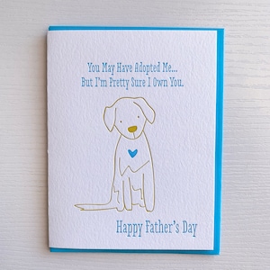 Vatertagskarte von Hund Papa Karte, Lustige Karte von Hund, Letterpress Vatertagskarte, Hund Papa Geschenk